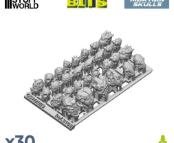 Gyantából készült idegen koponyák – gyantából készült idegen koponyák (30 db)