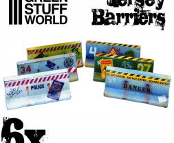 Resin Jersey Barriers – betonové zábrany Jersey (6 ks)