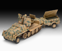 1:72 sWS FlaK 43-mal és Sd.Ah58 lőszerszállító utánfutóval (Makettkészlet)