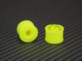 PN Racing Mini-Z 2WD Machine Delrin Cut Formula 14x20mm peremes kerék R14 (sárga)