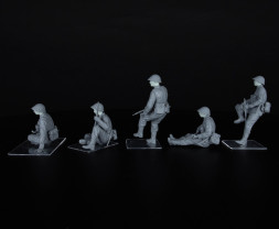 1:35 British Tank Riders NW Europe, Resin Heads