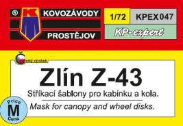 Stříkací šablony pro kabinku a kola Zlín Z-43