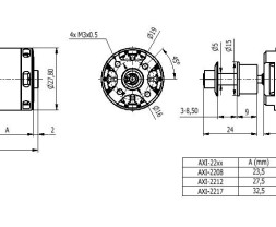 AXI 2212/12 V3 kefe nélküli motor