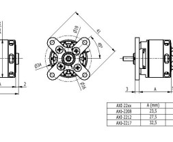AXI 2212/12 V3 kefe nélküli motor