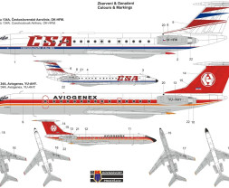 1:144 Tupolev Tu-134A „ČSA/Aviogenex“