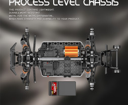 1:14 RC auto High Speed Car Hunter Monster Truck 4WD 2.4GHz RTR (oranžové)