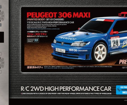 1:10 Peugeot 306 Maxi Blue Painted Body BT-01 Chassis (kit)
