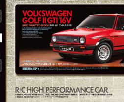 1:10 Volkswagen Golf II GTI 16V Red Painted Body MB-01 Chassis (kit)