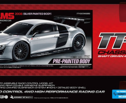 1:10 Audi R8 LMS 2008 Silver Painted Body TT-02 Chassis (kit)