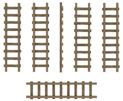 3D Printed Small Wooden Ladders 1:48-1:35 - 3D nyomtatott kis falétrák (6 db)