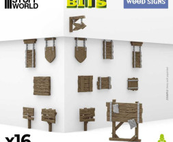 3D Printed Set Wood Signs – 3D nyomtatott fatáblák (16 db)