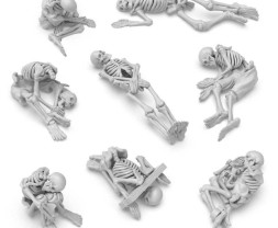 3D Printed Set Dead Skeletons – 3D nyomtatott emberi csontvázak (8 db)