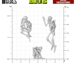 3D Printed Set Dead Skeletons – 3D nyomtatott emberi csontvázak (8 db)