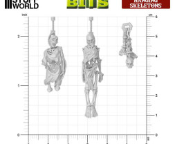 3D Printed Set Hanging Skeletons – 3D nyomtatott függő csontvázak (8 db)