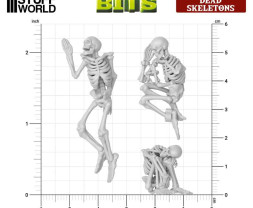 3D Printed Set Dead Skeletons – 3D nyomtatott emberi csontvázak (5 db)
