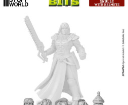 3D Printed Set Skulls with Helmets – 3D nyomtatott koponyák sisakkal (40 db)