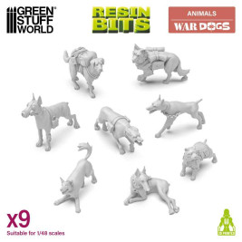 3D Printed Set War Dogs – 3D nyomtatott harci kutyák (9 db)
