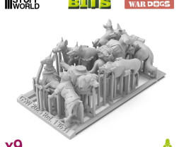 3D Printed Set War Dogs – 3D nyomtatott harci kutyák (9 db)