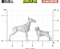 3D Printed Set War Dogs – 3D nyomtatott harci kutyák (9 db)