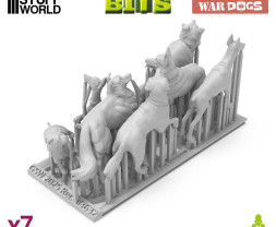 3D Printed Set War Dogs – 3D nyomtatott harci kutyák (7 db)