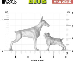 3D Printed Set War Dogs – 3D nyomtatott harci kutyák (7 db)