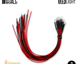 3 mm narancssárga villogó LED (10 db)