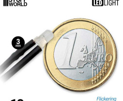 Villogó kék LED 3mm (10 db)