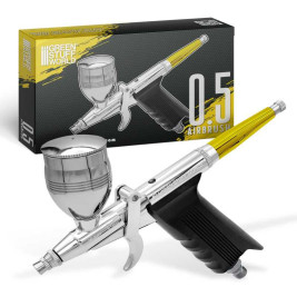 GSW airbrush szórópisztoly ergonomikus fogantyúval és 0,5 mm-es fúvókával