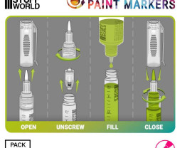 Green Stuff World utántölthető filctollak, 2-es hegyű (5 db)