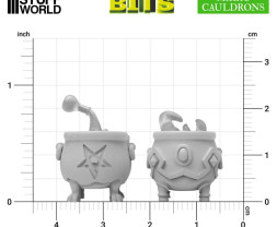 3D Printed Set Magic Cauldrons for 3mm LEDs – 3D nyomtatott varázsüstök 3 mm-es LED-ekhez (5 db)