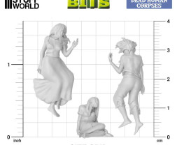 3D Printed Set Dead Human Corpses – 3D nyomtatott emberi holttestek (8 db)