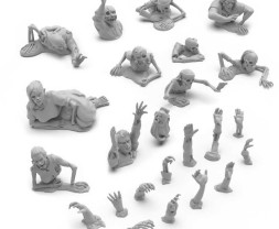 3D Printed Set Dead Rising Zombies – 3D nyomtatott zombik feltámadnak a halálból (24 db)