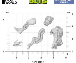 3D Printed Severed Body Parts 1:48 - 3D nyomtatott levágott testrészek (30 db)