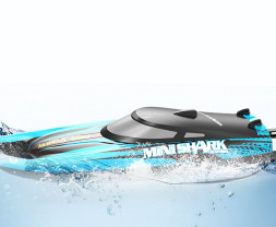 RC rychlostní katamarán Mini Shark 2.4GHz RTR (Blue)
