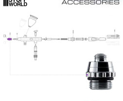 Airbrush kryt trysky Gaahleri 0,3mm pro Mobius (1 ks)
