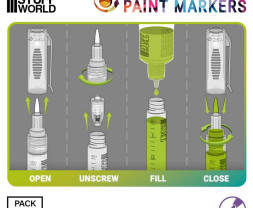 Green Stuff World utántölthető filctollak, 1-es hegyű (5 db)