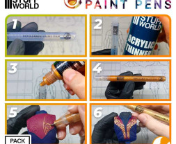 Green Stuff World utántölthető filctollak, 0,5-es hegyű (6 db)