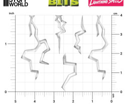 3D Printed Set Light Spells – 3D nyomtatott villámok (38 db)