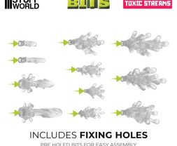 3D Printed Set Toxic Streams – 3D nyomtatott mérgező patakok (24 db)