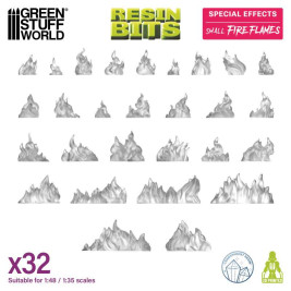 3D Printed Set Small Fire Flames – 3D nyomtatott kis lángok (24 db)