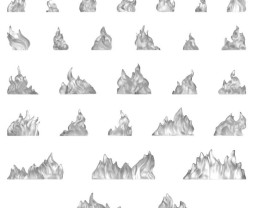 3D Printed Set Small Fire Flames – 3D nyomtatott kis lángok (24 db)