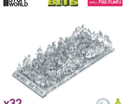 3D Printed Set Small Fire Flames – 3D nyomtatott kis lángok (24 db)