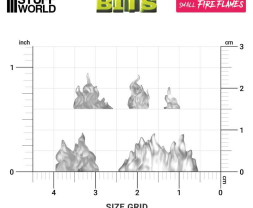 3D Printed Set Small Fire Flames – 3D nyomtatott kis lángok (24 db)