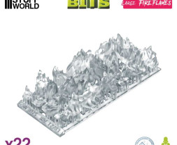 3D Printed Set Large Fire Flames – 3D nyomtatott kis lángok (22 db)