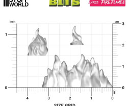 3D Printed Set Large Fire Flames – 3D nyomtatott kis lángok (22 db)