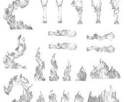 3D Printed Set Fire Spells – 3D nyomtatott tűzeffektek (22 db)
