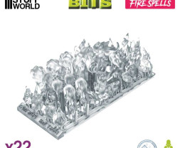 3D Printed Set Fire Spells – 3D nyomtatott tűzeffektek (22 db)