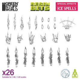 3D Printed Set Ice Spells – 3D nyomtatott jégeffektek (26 db)