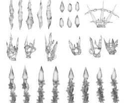 3D Printed Set Ice Spells – 3D nyomtatott jégeffektek (26 db)