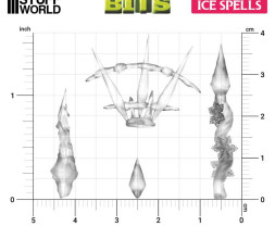 3D Printed Set Ice Spells – 3D nyomtatott jégeffektek (26 db)